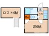 エルム博多 1Kの間取り
