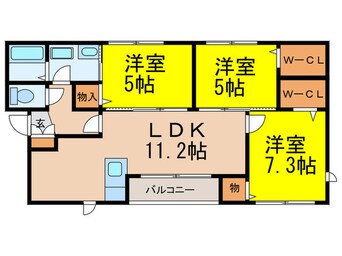 間取図 メゾンクラッセ皿山