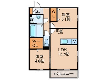 間取図 仮)D-ROOM藤田　A棟