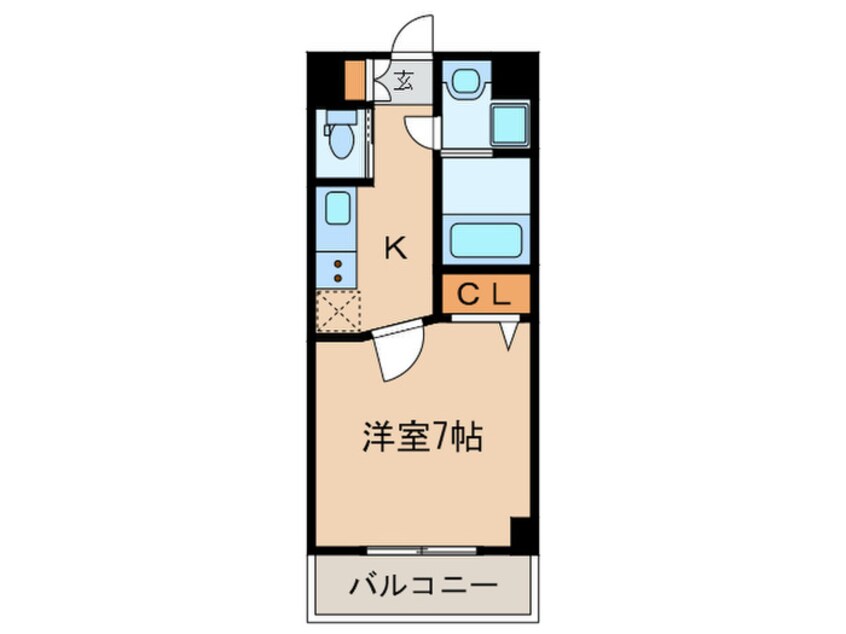 間取図 ﾆｭｰｶﾞｲｱﾘﾙｰﾑ薬院駅前NO．22