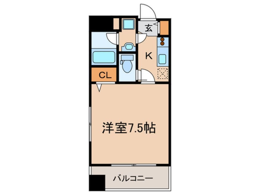 間取図 パリス大濠ベイタウン(504)