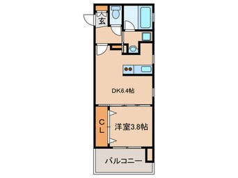 間取図 アクタス天神Ⅱ（208）