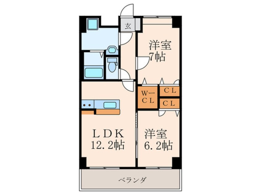 間取図 プレステ－ジレジデンス黒崎