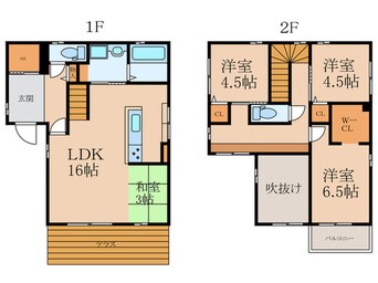 間取図 サニーガーデン苅田町尾倉３号