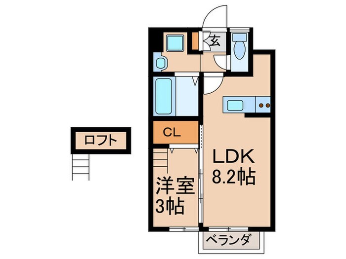 間取り図 Ｆａｒｐｌａｃｅ小倉西Ｂ棟