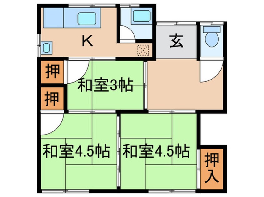間取図 第二高砂荘