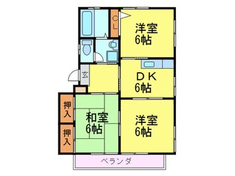 間取図 エクレール春日A棟