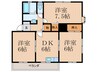 ハイカムールＡ棟 3DKの間取り