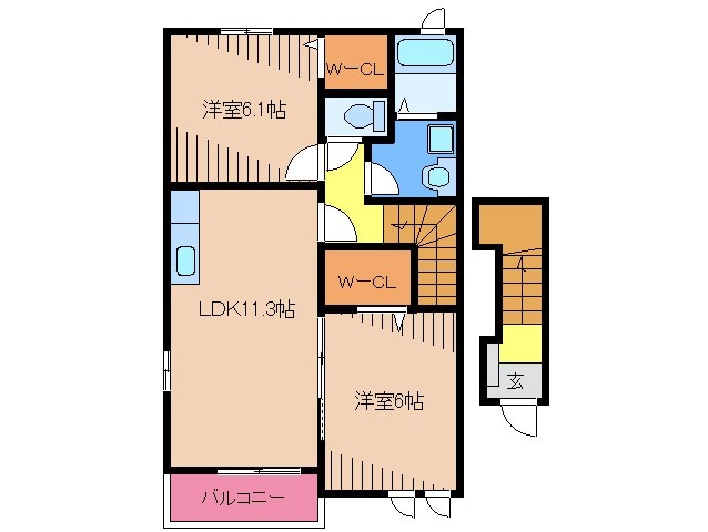 間取り図 ミルト立花Ⅰ