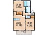 アルルＢ棟 2LDKの間取り