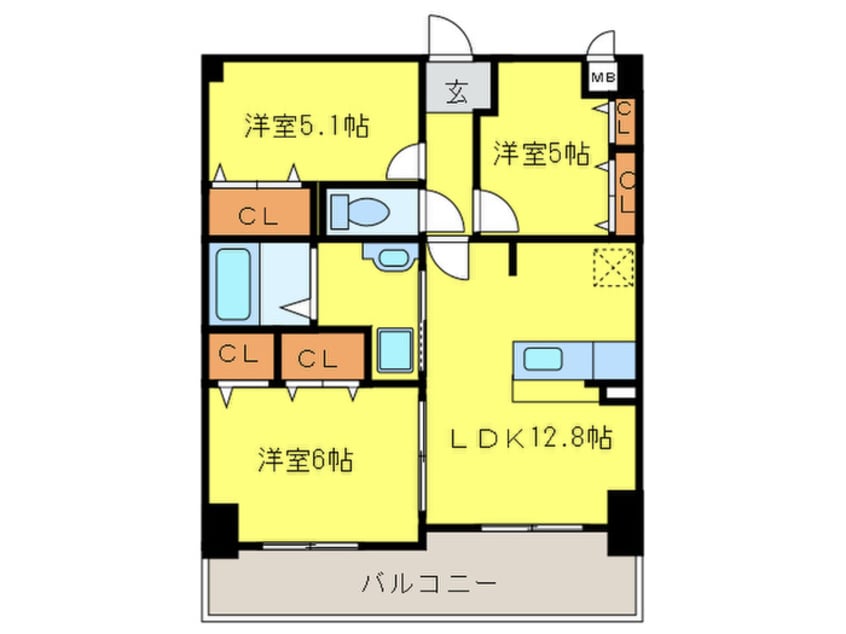 間取図 スカイシャトレ空港南