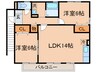 フラ－ジュ　ヴェ－ル　Ｍ棟 2LDKの間取り