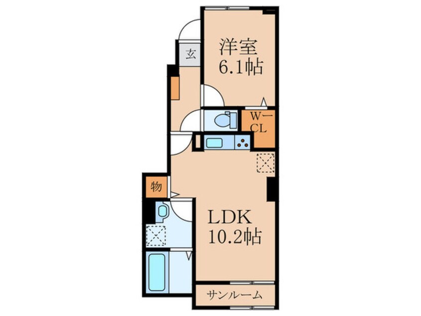 間取図 アーバンコート南行橋Ａ棟