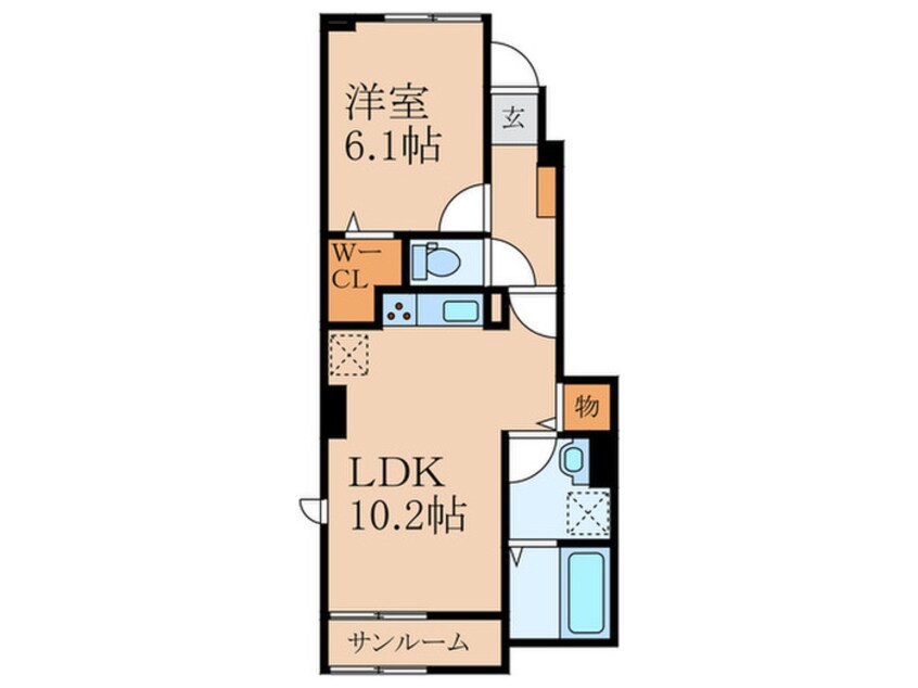 間取図 アーバンコート南行橋Ａ棟