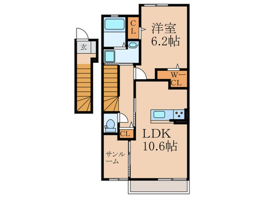 間取図 アーバンコート南行橋Ａ棟