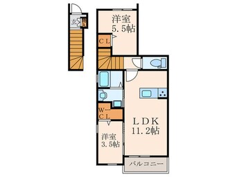 間取図 レガリア陣原　Ａ棟