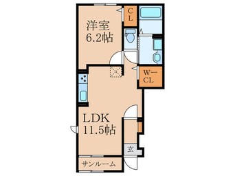 間取図 アーバンコート南行橋Ｂ棟