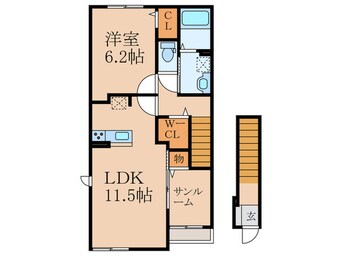 間取図 アーバンコート南行橋Ｂ棟