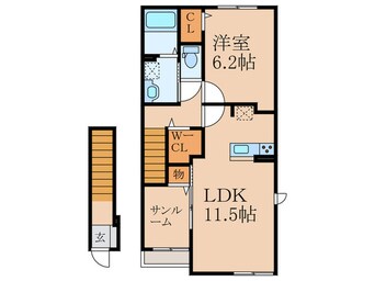 間取図 アーバンコート南行橋Ｂ棟