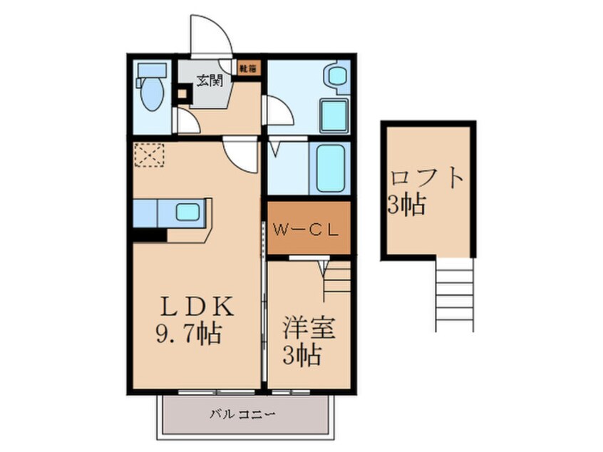 間取図 アミティエ安部山