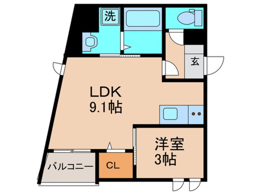 間取図 仮)REGALESTピースハート折尾