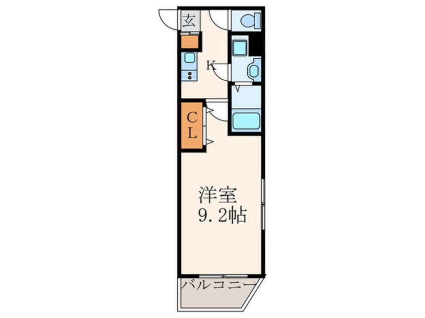 間取図 ﾛｰｽﾞﾓﾝﾄ･ﾌﾚｱ別府駅前（604）