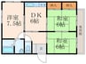 コーポラス荒井 3DKの間取り