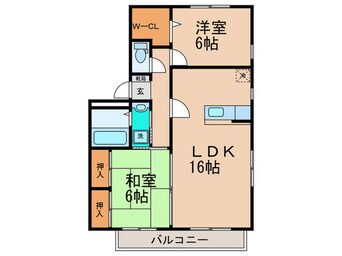 間取図 バティ－ル西小森野 Ｃ棟