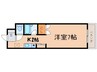 エヴァーグレイス小倉Ⅰ番館 1Kの間取り