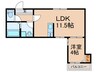 ルピナス横手南町Ⅰ 1LDKの間取り