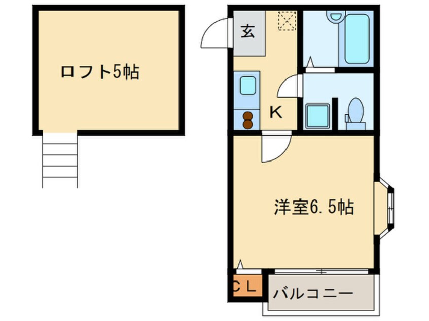 間取図 ピュア箱崎東壱番館