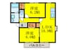 エルメゾン８１　Ａ 2LDKの間取り