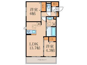 間取図 仮)D-ROOM藤田　B棟