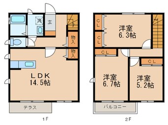 間取図 エスポワールうめみつＤ