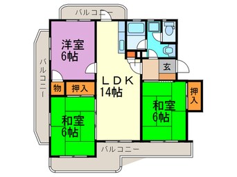 間取図 サンヒルズ城南