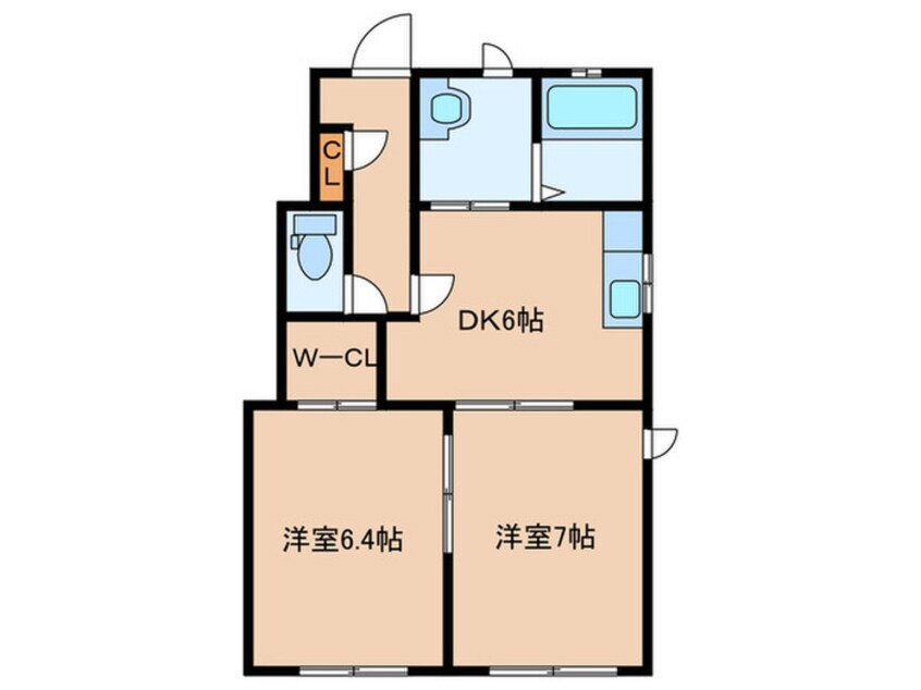 間取図 エスポアール愛　C棟