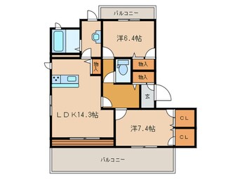 間取図 ロア－ブル七番館