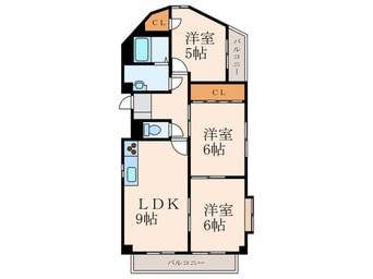 間取図 ベルコート引野