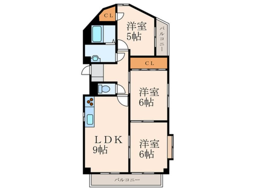 間取図 ベルコート引野
