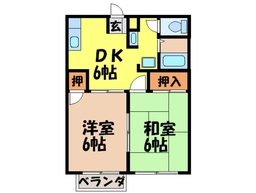 間取図 コーポしらさぎⅡ