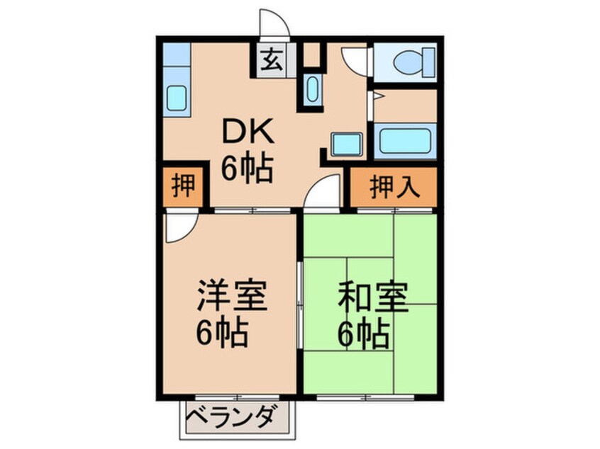 間取図 コーポしらさぎⅡ