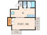 クレシェンドⅡ 1Kの間取り