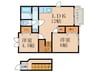 クレストール中曽根東Ａ 2LDKの間取り
