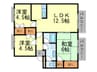 メロディハイツＫ 3LDKの間取り