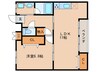 パークサイド南福岡 1LDKの間取り