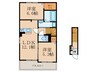 アヴニールⅢ 2LDKの間取り