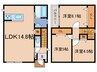 サンラプロ永犬丸Ａ棟 3LDKの間取り