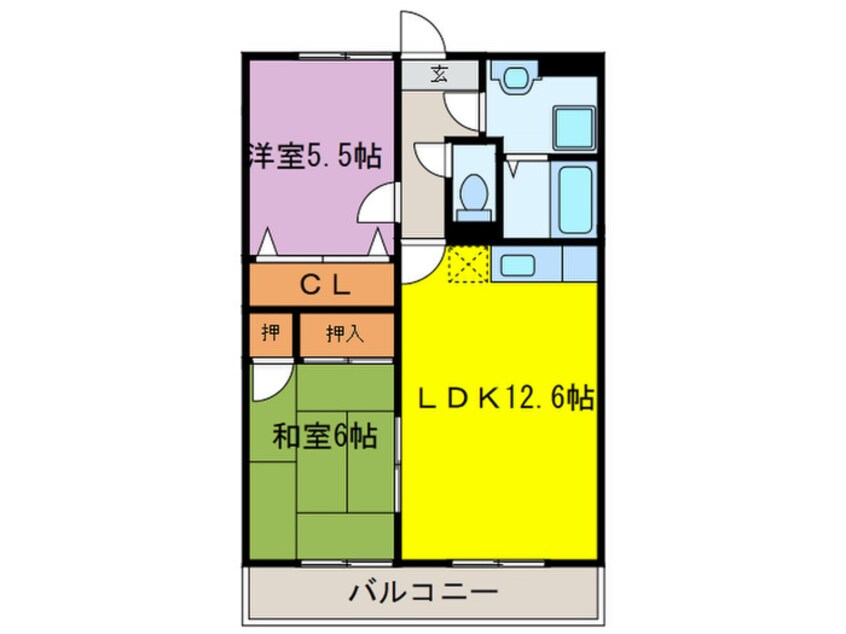 間取図 GREEN HILLS津福