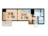 C.P.B.S 1DKの間取り