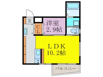 間取図 ﾘｱﾝﾚｶﾞｰﾛ平尾ｽﾃｰｼｮﾝⅡ